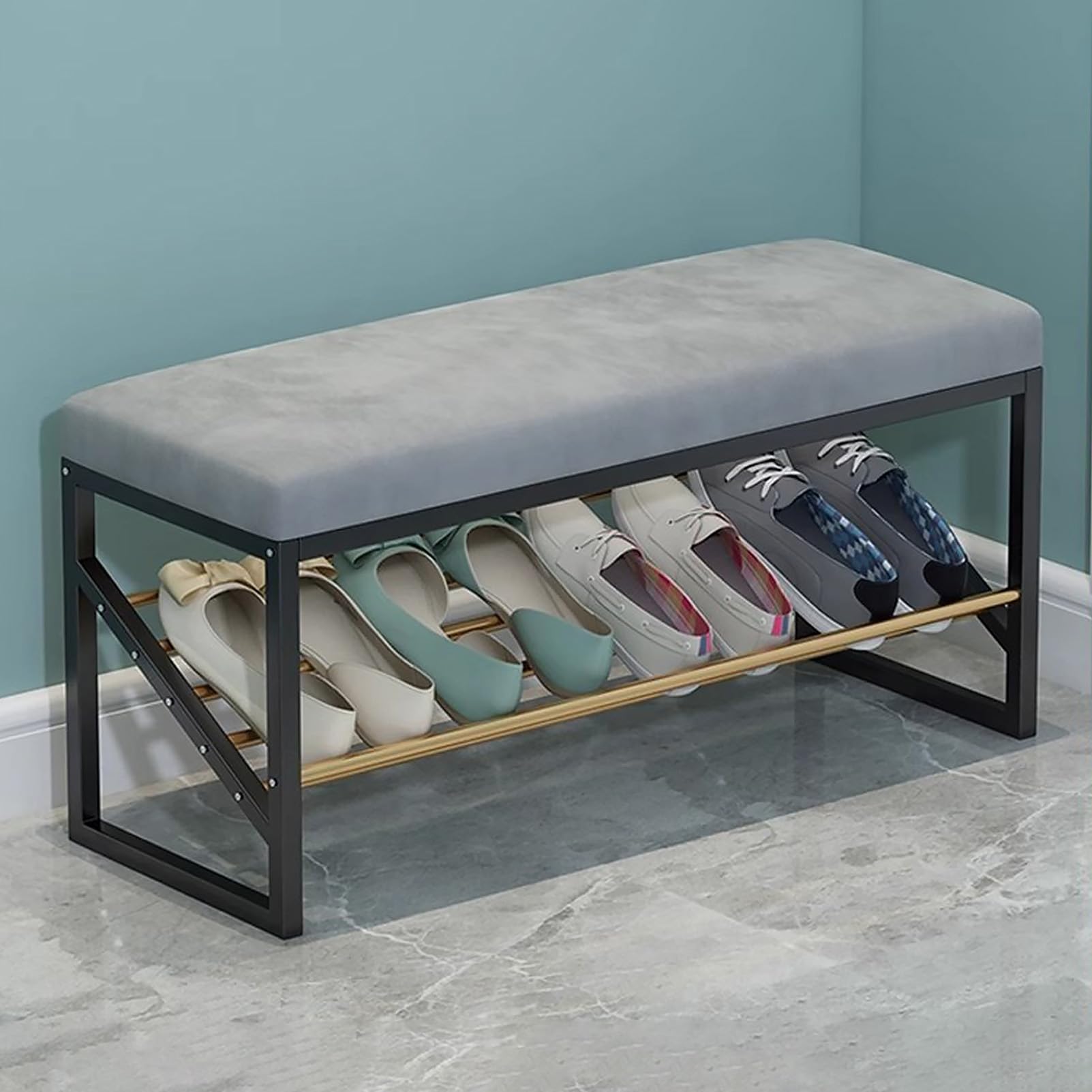 Banc à chaussures pour entrée et couloir créant un espace chaleureux