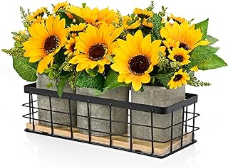 Sunflower Artificial Flowers, Fake Sunflower Table Centerpiece Decor, Ar...