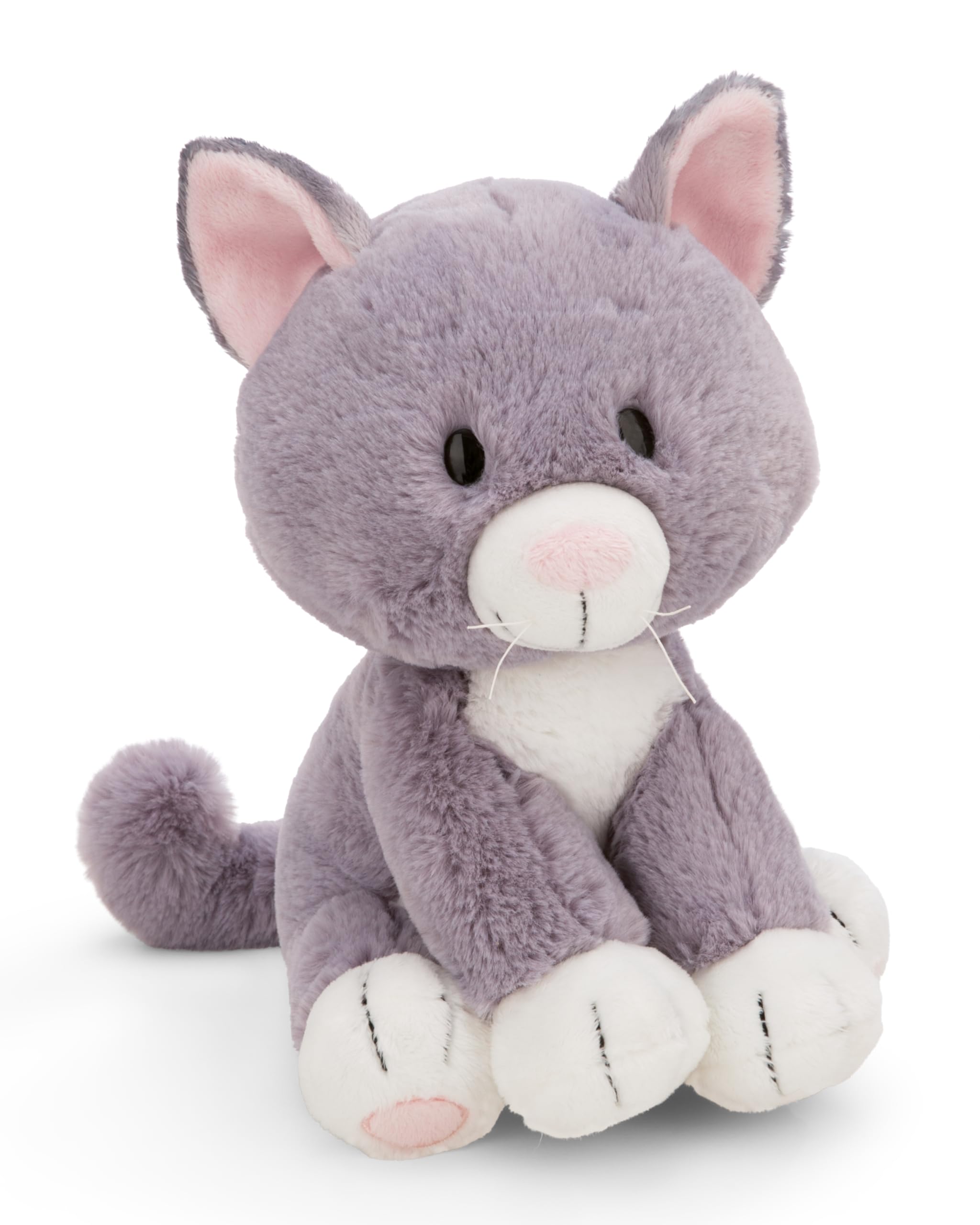 NICI cuddly toy Cat 35 cm, Grey, Soft NICI Plush Toy, Cute Stuffed Toy for Cuddling & Playing With, Great Gift Idea for Children and Adults - 62157