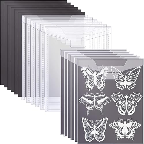 Bolsa grande de almacenamiento de 48 piezas para sellos y troqueles, con hoja magnética, bolsillo de almacenamiento de plástico resellable, estuche