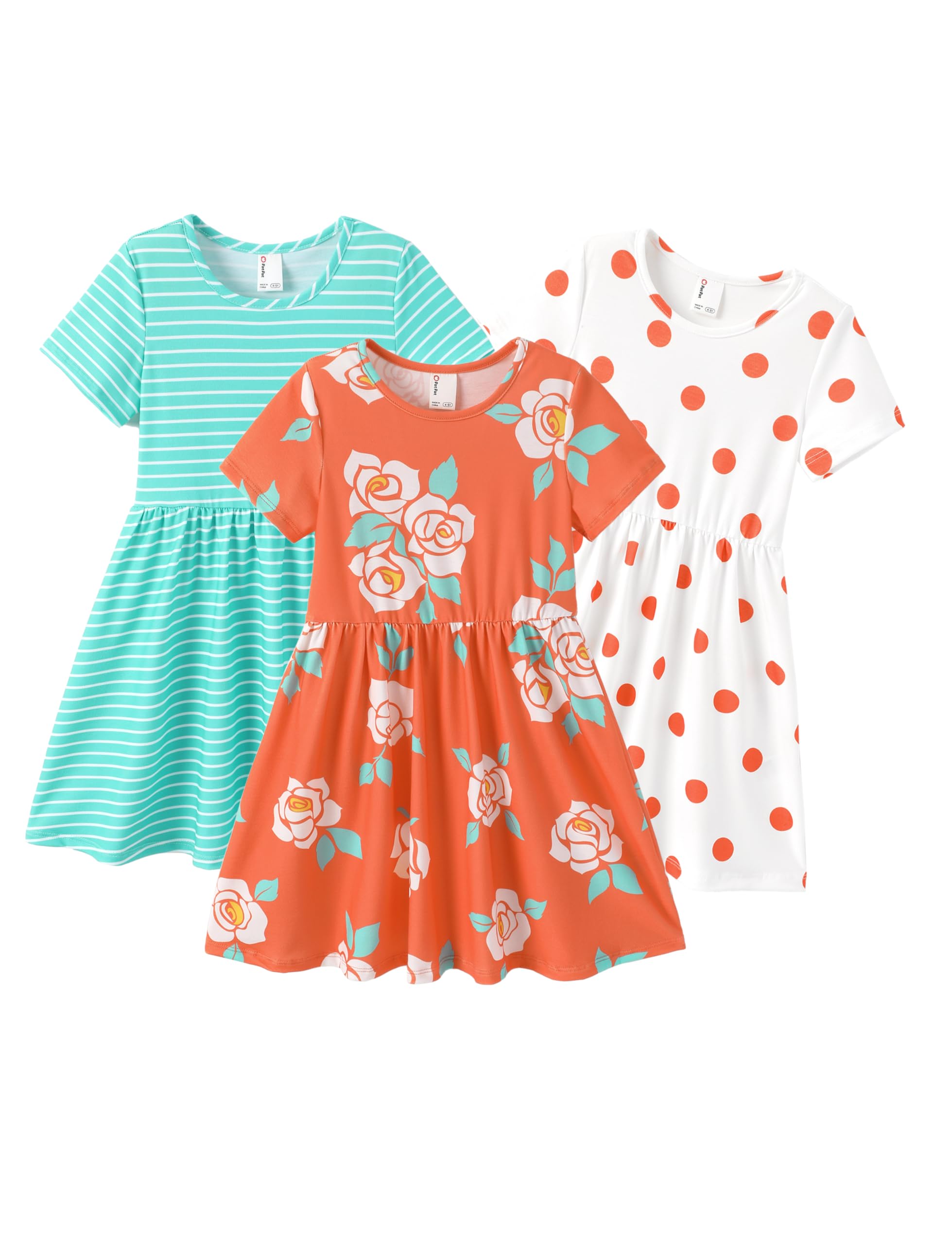 PATPAT Toddler Girls Floral Skat