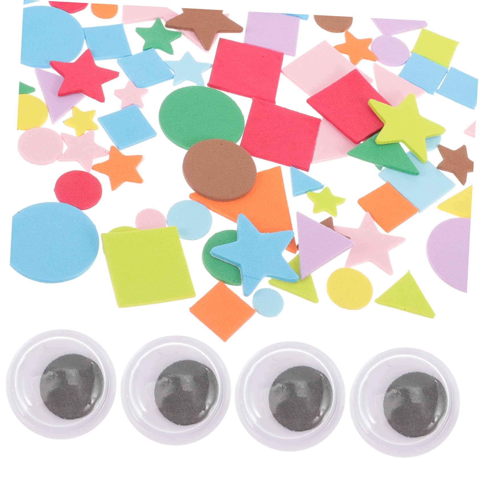 SHINEOFI 4juegos Pegatinas Geométricas Autoadhesivas Para Niño Niña De Espuma Colorida Para Manualidades y Decoración Infantil Para Scrapbooking y Proyectos Creativos Casa o Jardín De