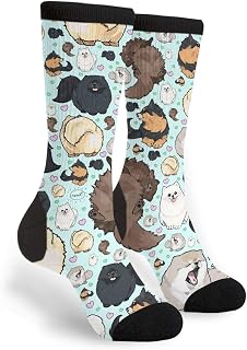 934 Novelty Office Socks Various Pomeranians Trainer Socks Nonslip Athletic Socks Unisex For Climbing Women Baseball 40Cm