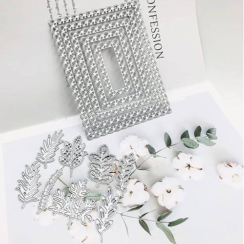 Miniatura 5 de AFUNTA - Juego de 2 troqueles de metal para hacer tarjetas, plantillas de grabado en relieve para manualidades, álbumes de recortes, decoración de