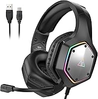 Vista 13 de EKSA E1000WT Wireless Gaming Headset,2.4GHz USB Gaming Headphones with Microphone for PC, PS5, PS4, Nintendo Switch, 7.1 Surround Sound Headset, RGB