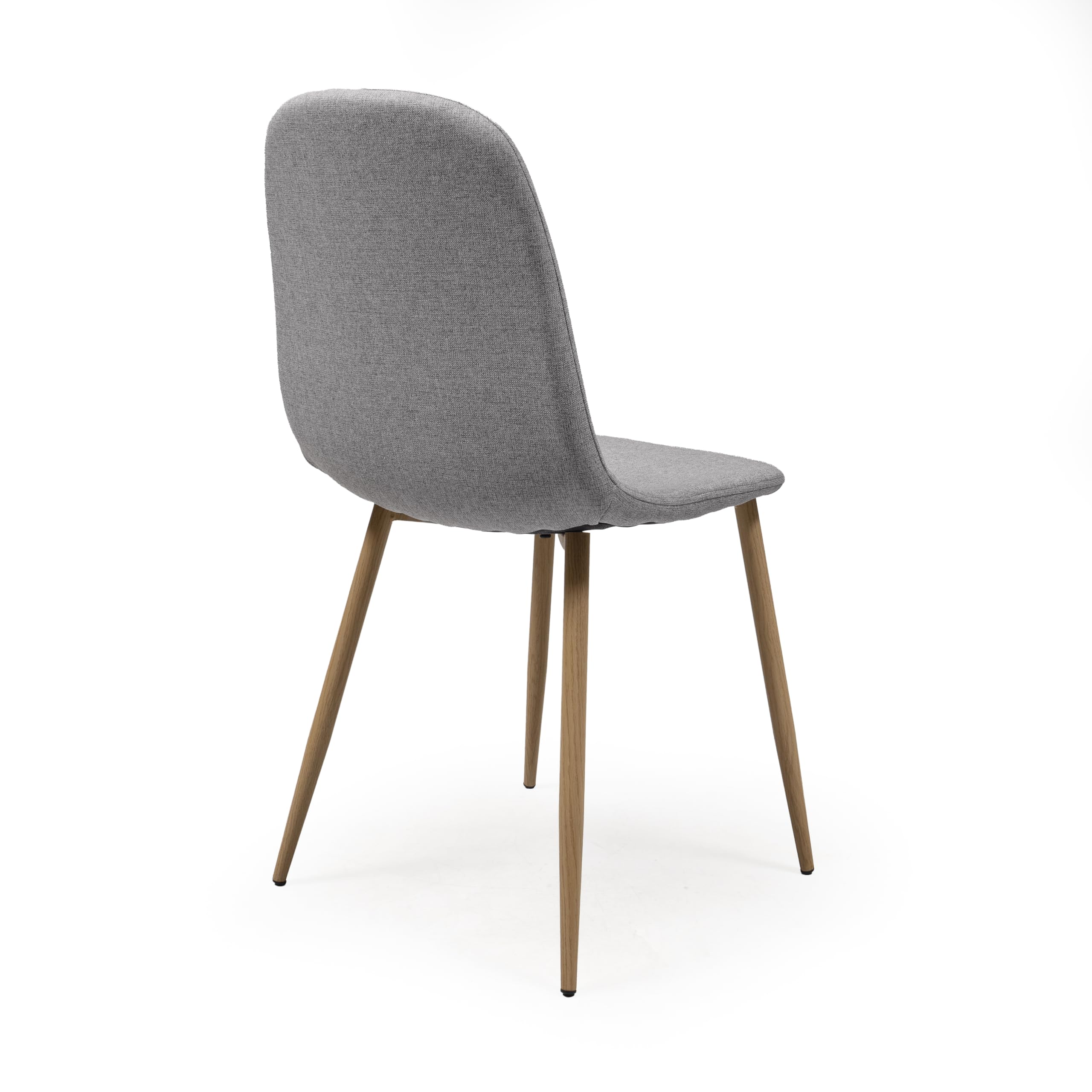 Homely® | Pack 4 sillas tapizadas Cairo TX para Comedor | Versatil y Funcional | Patas Metal Color Madera | Diseño cómodo y ergonómico. Ideal Comedor, Escritorio, reuniones | Gris