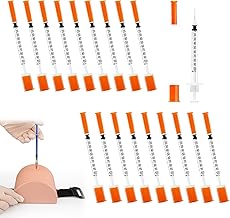 Syringe With Needle,Plastic Multipurpose Measuring Tools,Disposable Syringes,1ml 30G Syringes,20pcs