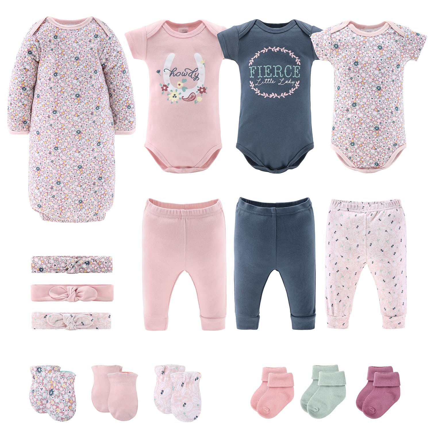 The Peanutshell Newborn Clothes & Accessories Gift Set for Baby Girls - 16 Piece Layette Set - Floral - Fits Newborn to 3 ... - Review, Price and Buying Guide