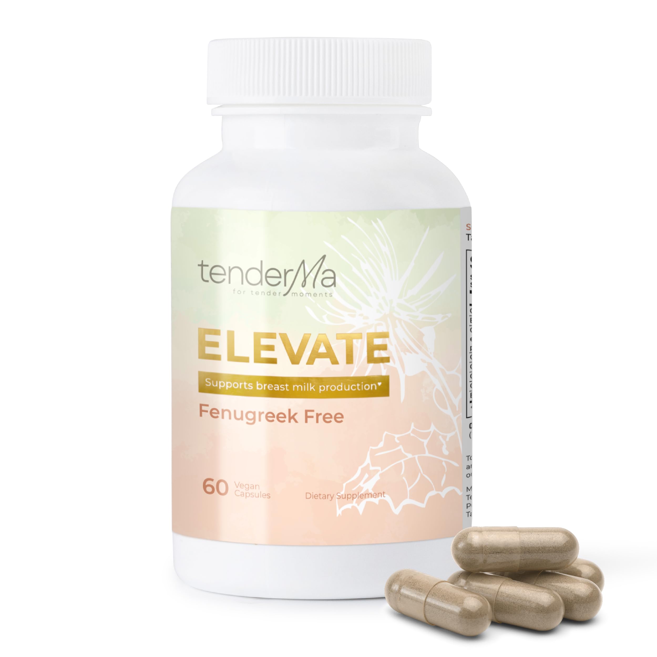 Elevate Fenugreek Free Breast Milk Lactation Supplement Promotes Breast Milk Supply for Breastfeeding - Organic Goats Rue Milk Formula with Brewers Yeast, Lions Mane, Thistle, 60 Capsules