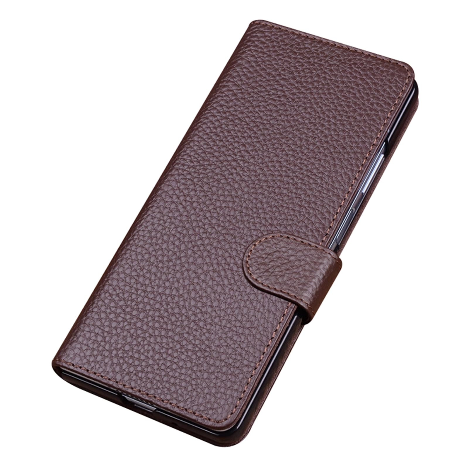 LUOTANL Genuine Leather Case for Oppo Find N6, Flip Folio Business Style All -Inclusive Fiber Lining Cover