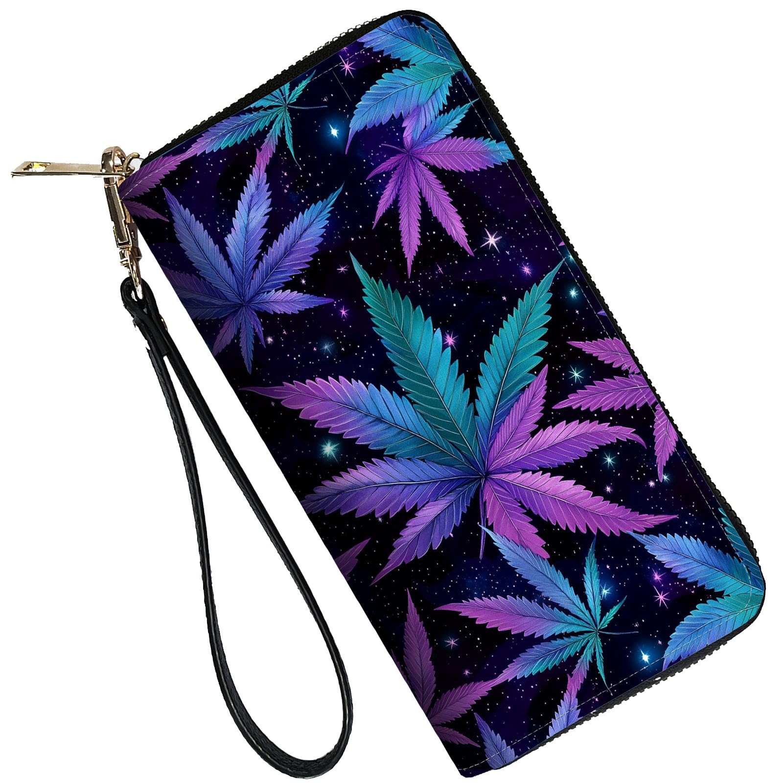 Cartera de piel con bloqueo RFID para mujer, bolso de mano con cremallera de gran capacidad, Cartera Hxr Fbm-027