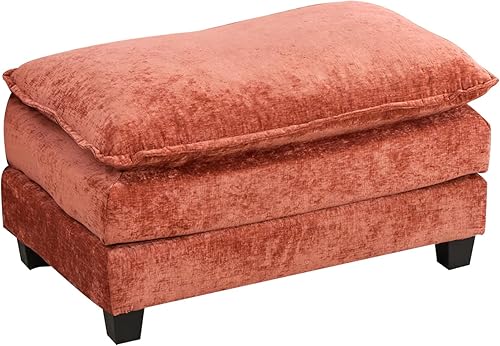 Miniatura 32 de Sofá seccional modular beige de 111.5", sofás seccionales grandes de 3 plazas para sala de estar, tela de chenilla marfil blanquecino, sofá nube de