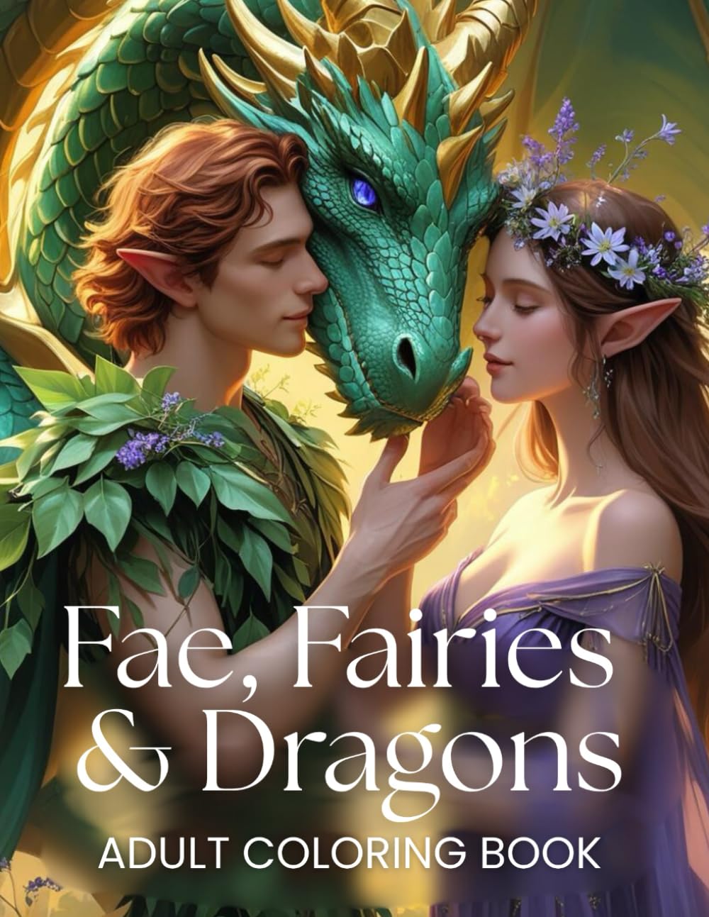 Fae, Fairies & Dragons Adult Coloring Book: Fairytale Designs of Fae, Fairies & Dragons for Adults, Teens, Men and Women to spark Relaxation, ... the Fairies: Fairyland Adult Coloring Books)