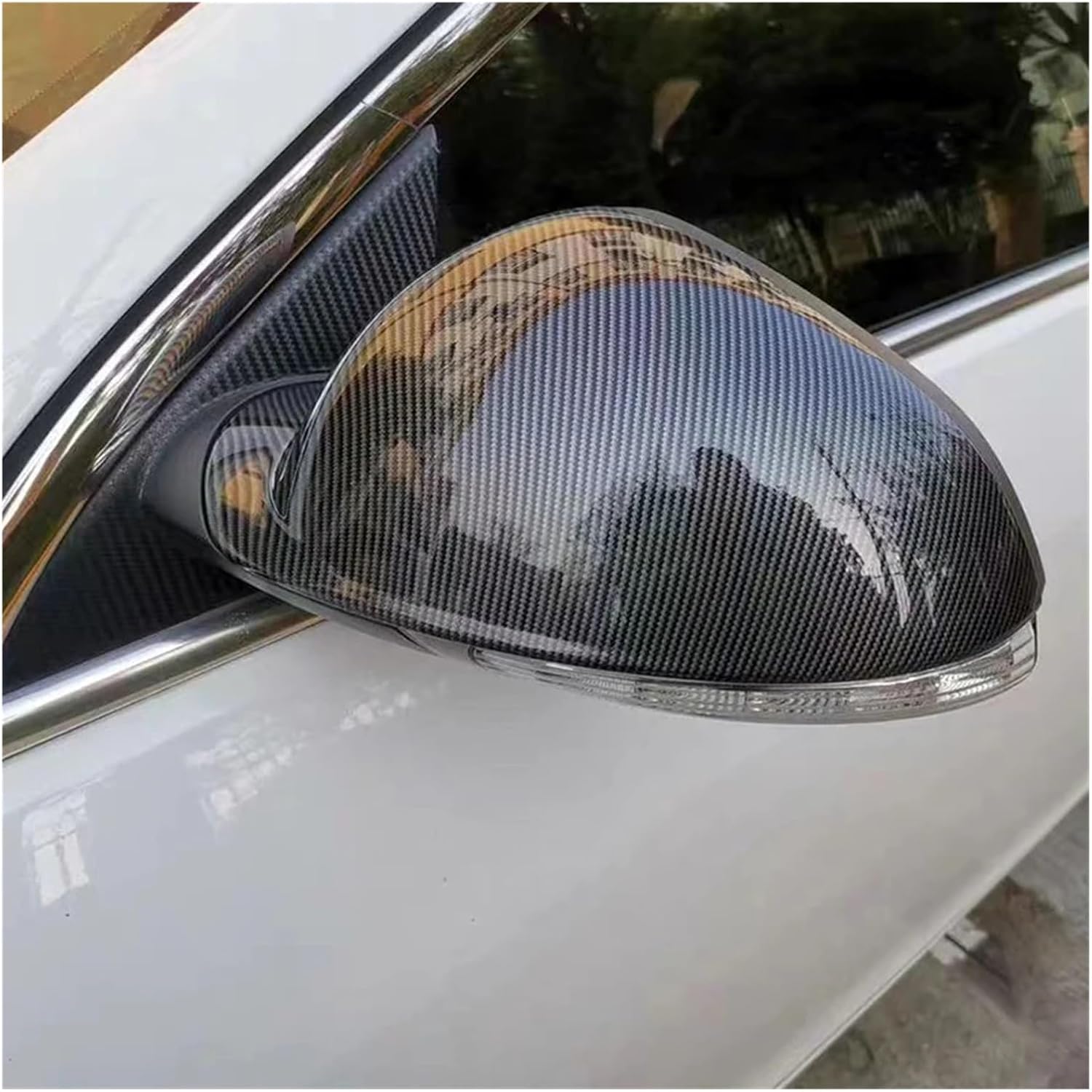 Wing Mirror Cover for Buick for Regal 2008 2009 2010 2012 2014 2016 Rearview Side Mirror Cover Wing Cap Exterior Door Case Trim Sticker Cap Side Mirror Covers(Color:Bright black)