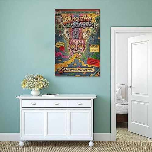 Miniatura 4 de Póster de Tame Impala de The Slow Rush, póster de álbum de música cómic, póster de arte cómico para habitación, arte de pared estético, decoración