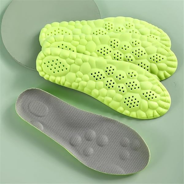 Solette Padel, 4D Memory Foam a Forma di U con Supporto Plantare, Antistanchezza Tampone Cuscino, Traspirante, Antiscivolo, 2 paia (45-46(28.5cm)) - 3