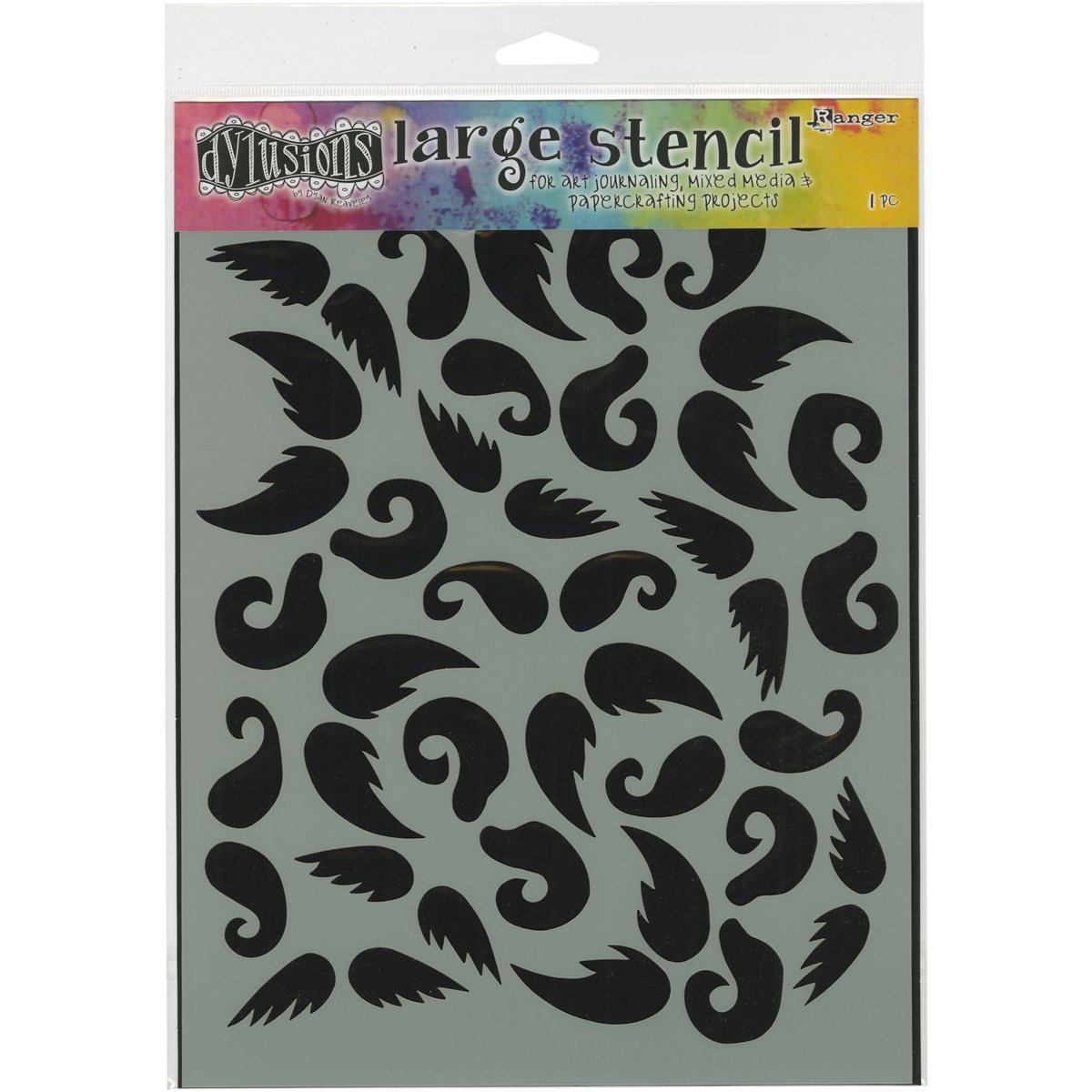 Ranger Dyan Reaveley's Dylusions Stencils 9-inch x 12-inch-Stash Of 'Tache,