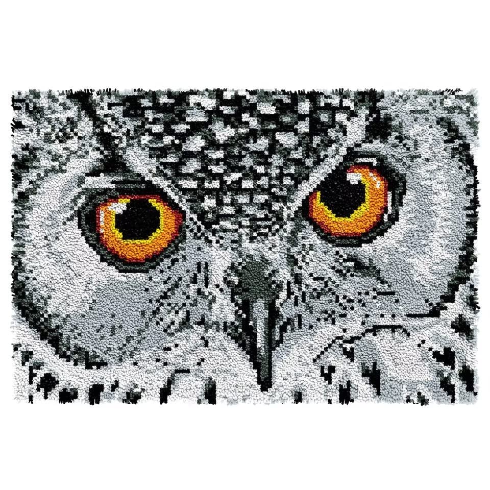 ROCKY&CHAO DIY Knüpfteppich Set - 60x40 Cm Bastelset Für Erwachsene & Kinder