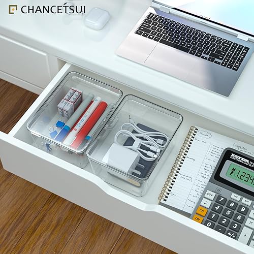 Miniatura 3 de Contenedores de almacenamiento con tapas contenedor apilable multiusos para organización del hogar y la oficina, pequeños contenedores de plástico