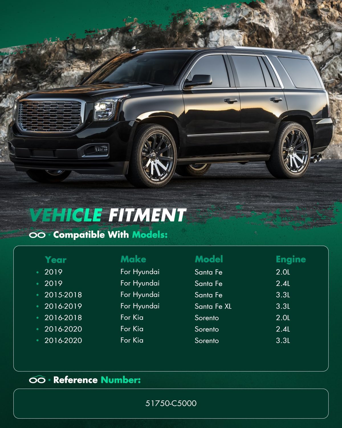 SCITOO 1*Wheel Bearing Hub for Hyundai 51750-C5000