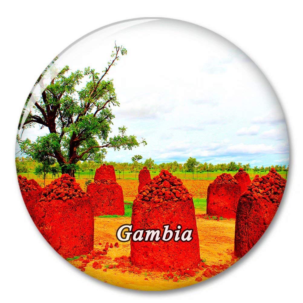 Kxrsm Bxtkpq-Gambia-2138 Gambia Fridge Magnet Decorative Magnet Bottle Opener Tourist City Travel Souvenir Collection Gift Strong Refrigerator Sticker