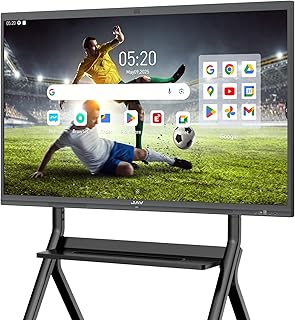 JAV Interaktives Whiteboard 65 Zoll Smart Board 4K UHD Touchscreen Android 14 mit Google EDLA Zertifiziert Digitale Elektronische Whiteboard 8+128GB Eingebaute 48MP AI Kamera für Büro, Schule