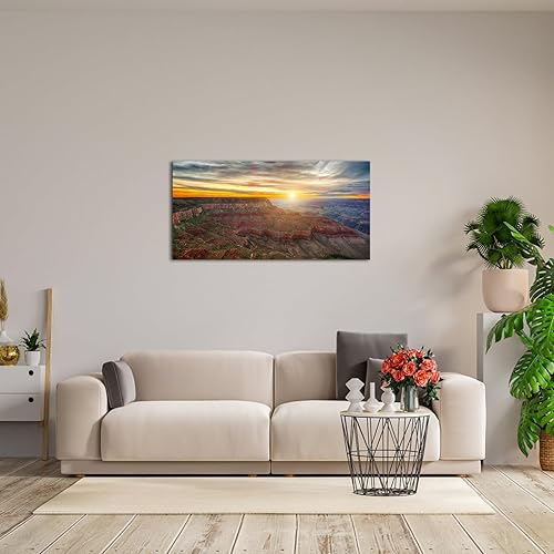 Miniatura 2 de LevvArts Lienzo decorativo para pared, hermoso atardecer en el Gran Cañón, Arizona, Estados Unidos, paisaje, impresión sobre lienzo, moderno,