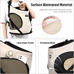 NATUYA Dog Front Carrier, Pet Carrier Front-Pack for Small Dog Puppy Cat (Cream)