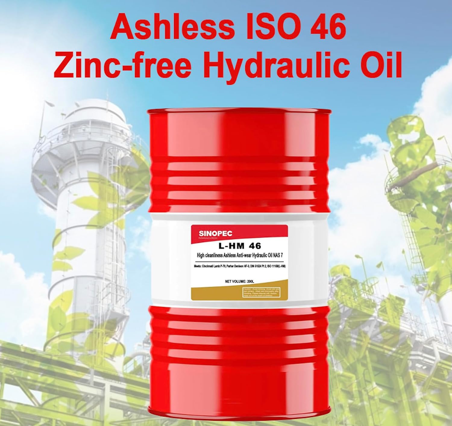 Ashless 46 AW Zinc-Free Hydraulic Oil - 55 Gallon Drum