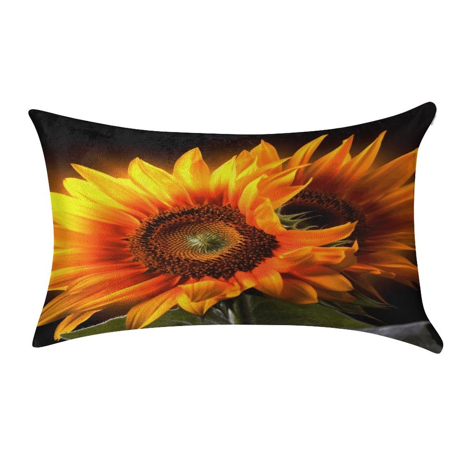 Fekiloot Style Orange Sunflower Wallpaper Pillow Covers Home Decor Pillow Cases