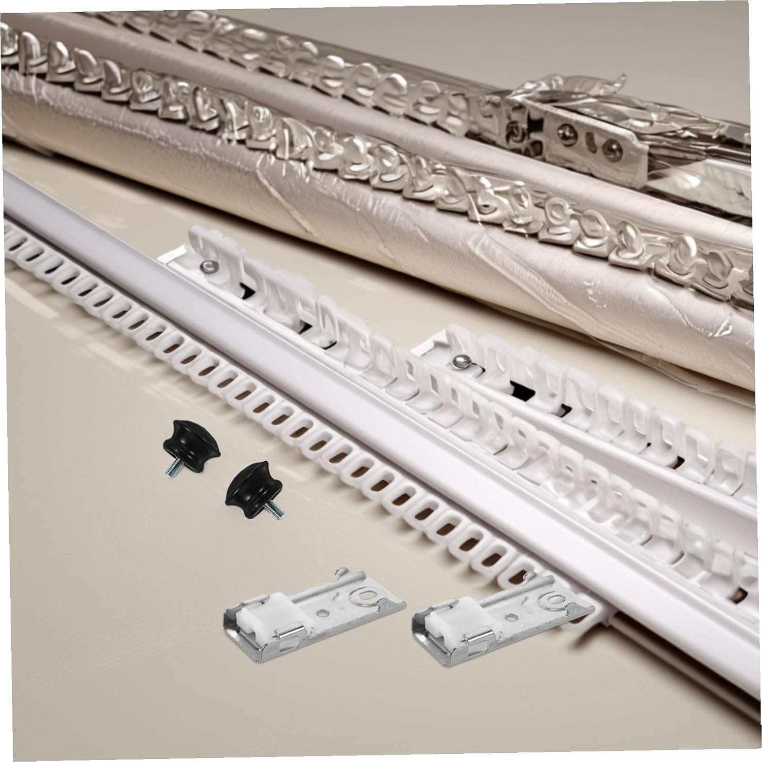 2pcs Curtain Rod Finials Decorative End Caps for Drapery Poles Easy Installation Seamless Rod Cover for Home and Office Window Treatments