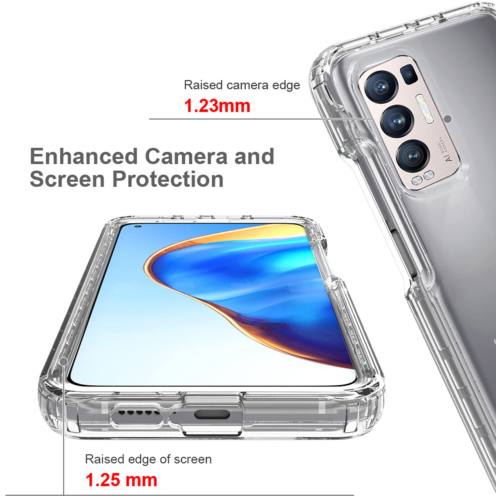 Cover Oppo X3 Neo 360° Antiurdo Trasparente | Custodia Anteriore E Posteriore In Silicone Morbido