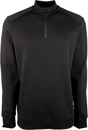 Hugo Boss Mens Big and Tall Sidney Jersey Quarter Zip Pullover-B-XXL