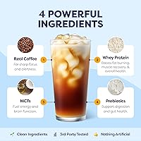 Vista 5 de French Vanilla Protein Iced Coffee - Premium Whey Protein & Instant Iced Coffees - 100% Natural Cold Brew - Zero Artificial Flavors & Sweeteners, 80