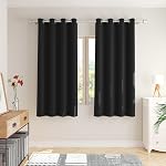 Blackout Curtains Dark Grey Living Room 54 inch Length Darkening Window Curtain Panels Bedroom Basement Triple Weave 2 Panels Drapes Grommet Top 52"x54"