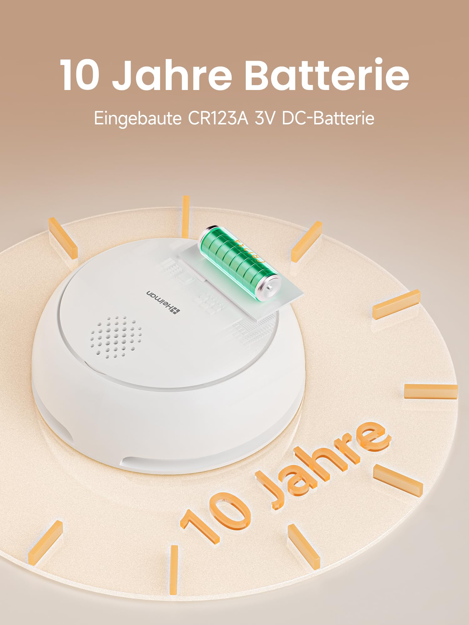 Heiman Lot von 11 Smart Rauchmeldern mit Gateway, 10 Jahre Batterie, Q-Label & EN 14604, Funkrauchmelder mit Magnethalterung für große Häuser, Weiß