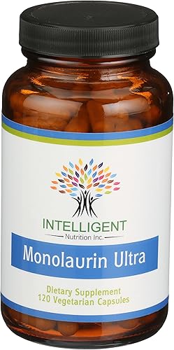 Monolaurina Ultra + Vitamina C para apoyo inmunológico y salud intestinal - Apoyado por la investigación clínica, 120 cápsulas (60 porciones)