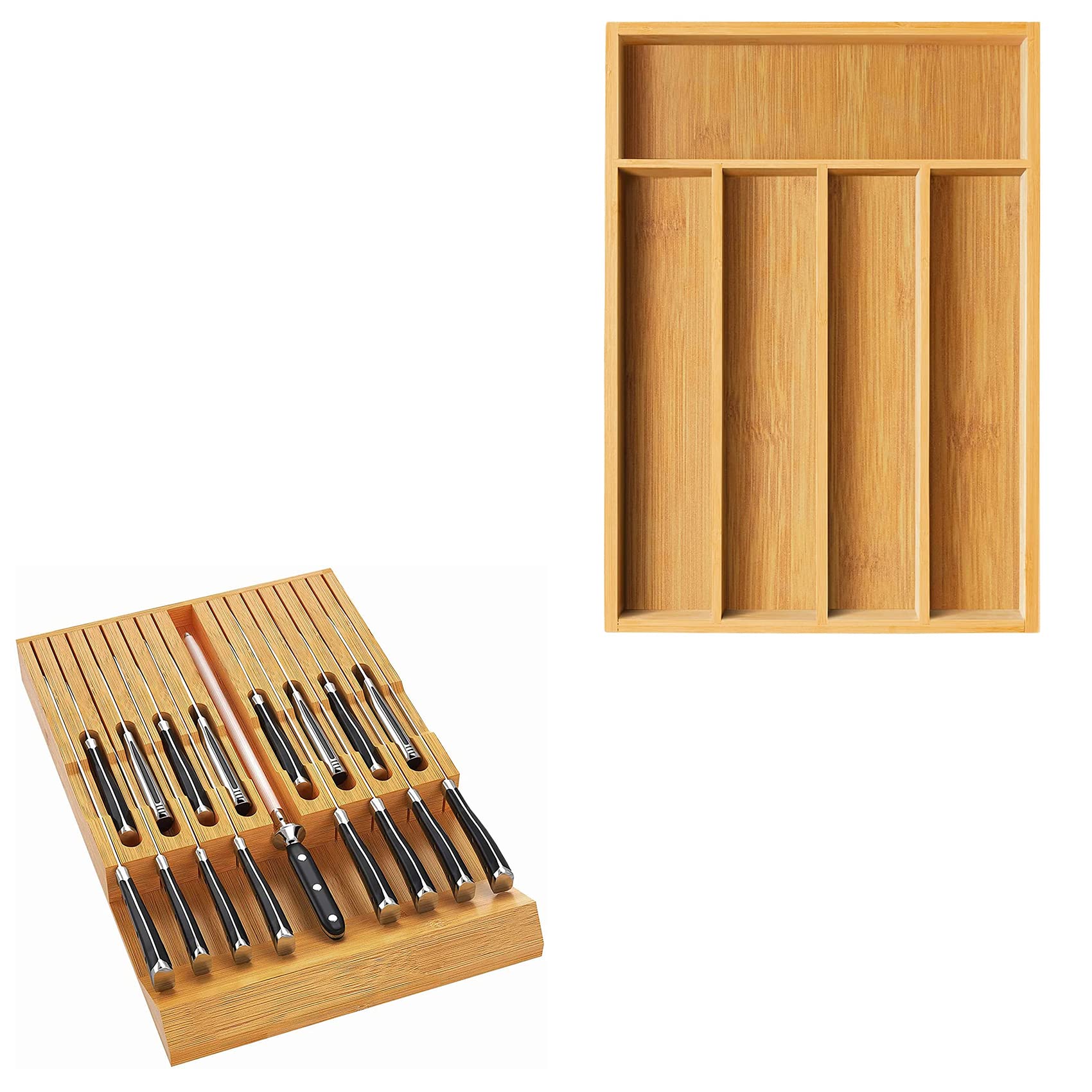 Buy FURNINXS Bamboo Block Holds Organizer inDrawer Insert Holder