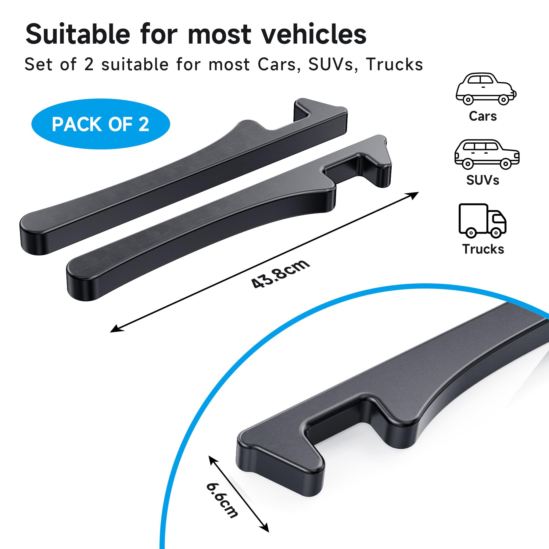 Gap Filler Siège Voiture Noir Givifive 2 Pièces Remplissage De Siège De Voiture, Gap Filler Pad Pour Siège Auto Remplissage Latéral De Siège De Voiture