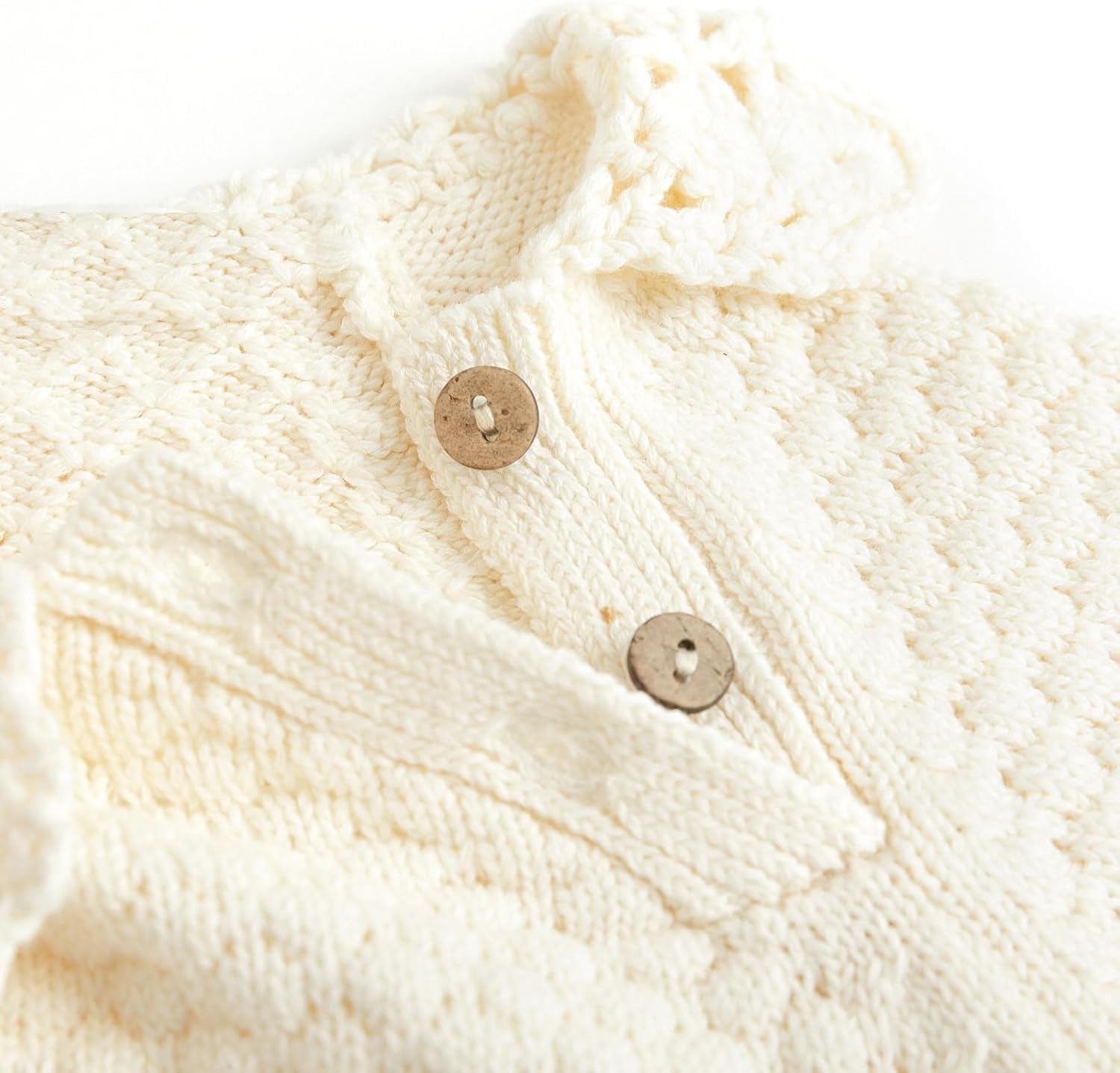 Kleine Mädchen Pullover Mantel Rüschen Baumwolle gestrickt Kleinkind Kinder Pullover Herbst und Winter