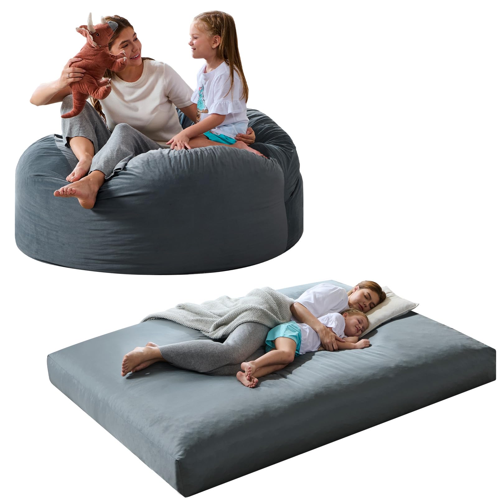 Giant Bean Bag Chair Bed For Adults With Memory Foam Desertcart