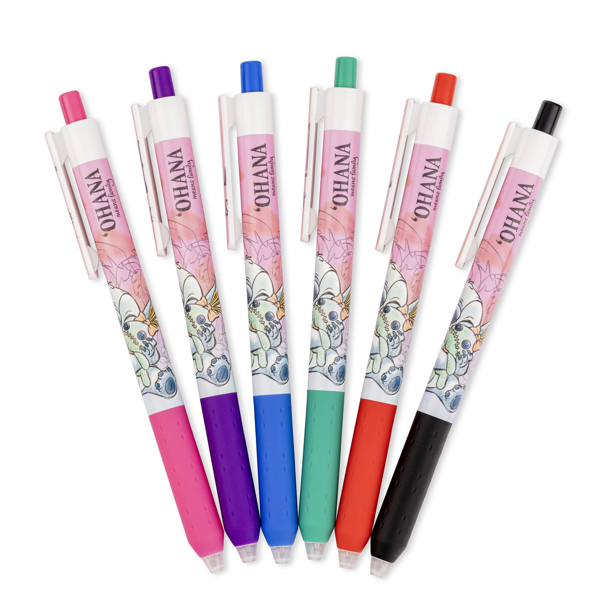 Disney Stitch Kids Colouring Ball Point Pens 6pcs Back to School Stationery, Multicolor - Image 3