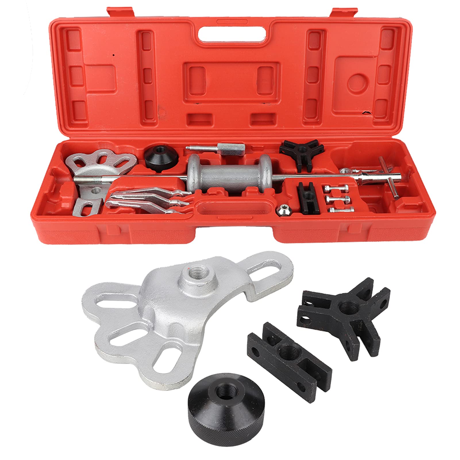 Set di estrattori per Cuscinetti con Martello Scorrevole Universale a 9 Vie, Kit di Utensili in Acciaio forgiato di qualità Professionale per Riparazione e Manutenzione automobilistica