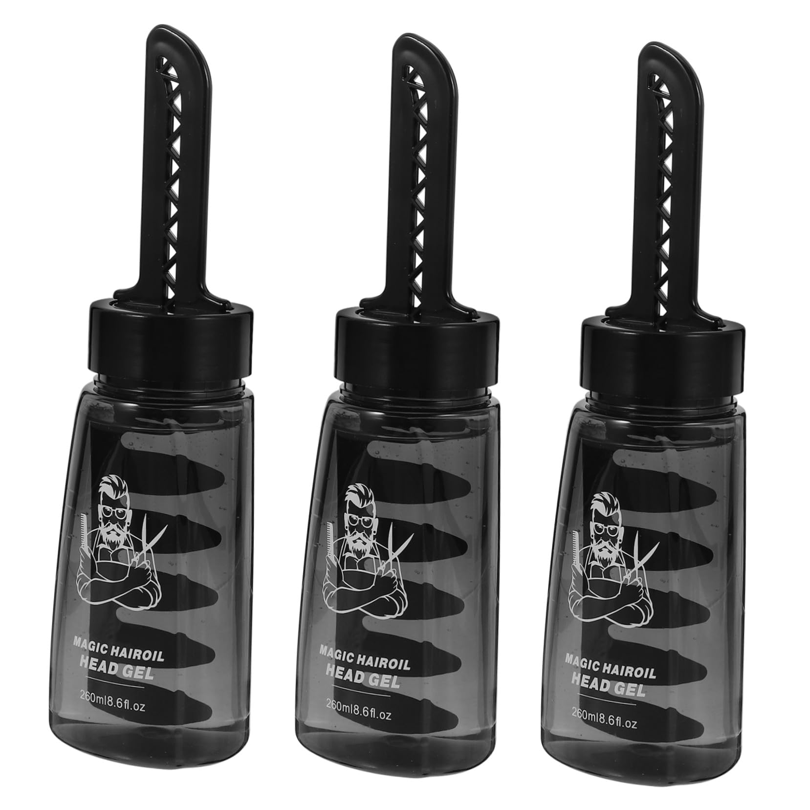 3 Stück-Pack Leere Haargelflaschen mit Nachfüllbare Styling Gel Behälter