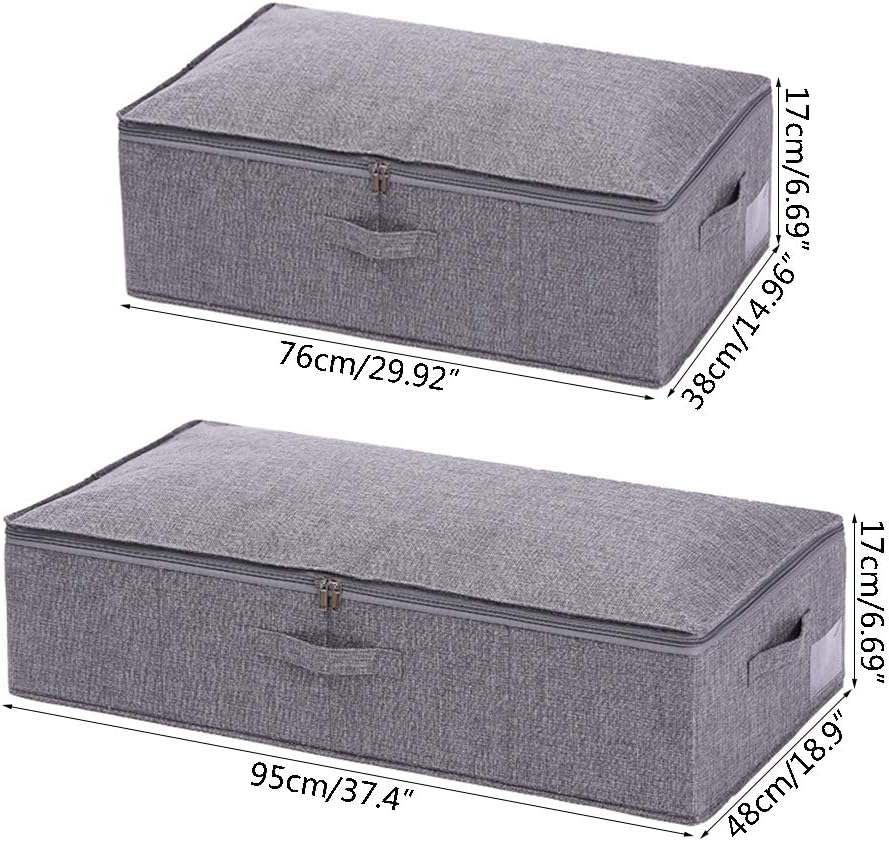 Under Bed Storage Containers Blankets Cloth Shoes Box with Lids