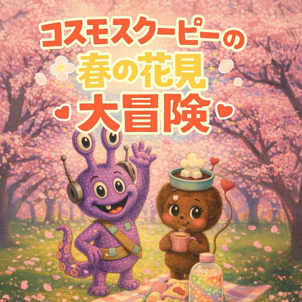 コスモスクーピーの 春の花見大冒険: おべんとうと さくらの ふわふわ ものがたり (コスモスクーピー 日本語版)
