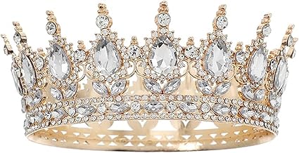 Tortendeko Krone Geburtstag- Krone Damen&MäDchen, Vintage Tiara Krone FüR Frauen | Kristall Barock Sparkly Strass Prinzessin Karneval Kopfschmuck FüR Hochzeit Prom Geburtstag Party Halloween