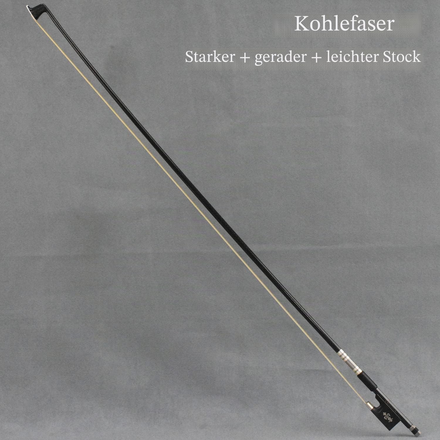 4/4 Größe New Textured Carbonfiber Geigenbogen Beliebtes Modell Gut ausgewähltes Rosshaar aus der Mongolei für Profispieler Elegantes Design