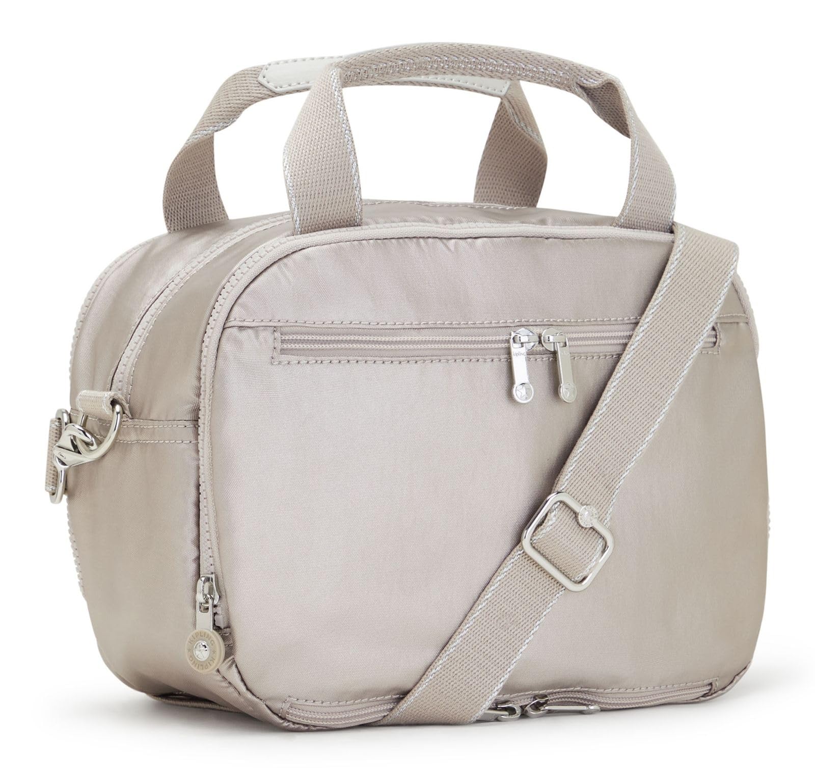 Kipling Palmbeach Neceser Grande, Accesorios de Viaje, Metallic Glow (Plata)