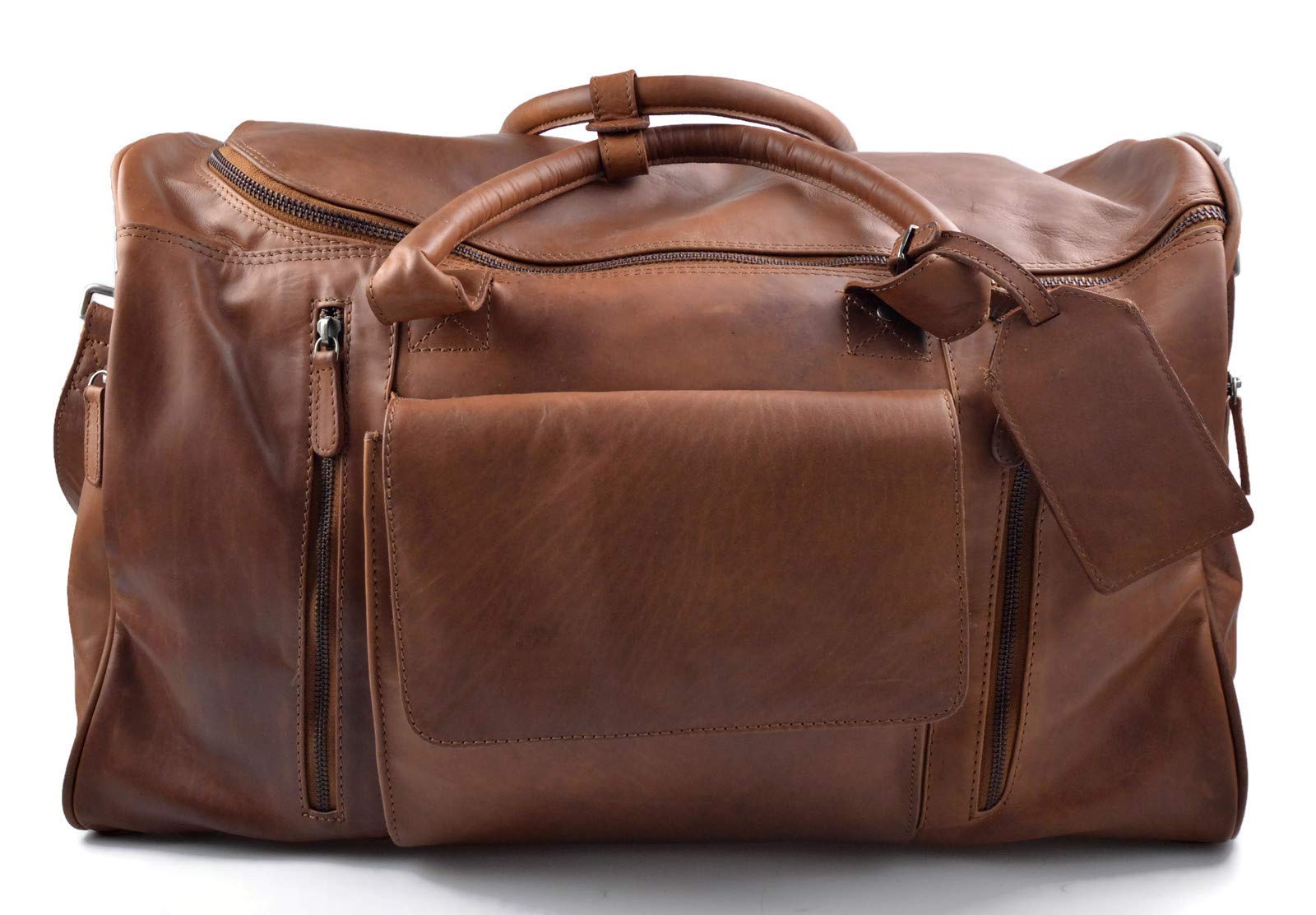 Bolsa de viaje de cuero maleta de cuero equipaje de mano bolsa de viaje grande de cuero XXL bolsa de viaje de mano marrón